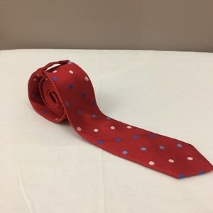 Michael Kors Boys Tie in white and blue polka dots